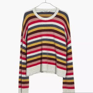 Madewell Cardiff Striped Crewneck Sweater in Coziest Yarn